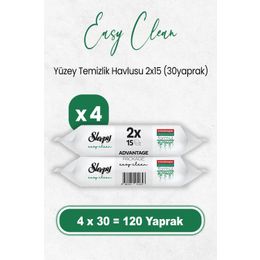 Sleepy 2x15'li 4 Paket Easy Clean Yüzey Temizlik Havlusu