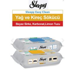 Sleepy 30'lu Kireç Sökücü + 30'lu Yağ Çözücü Yüzey Temizleme Havlusu