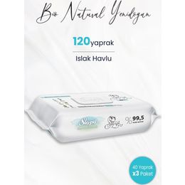 Sleepy 3x40'lı Bio Natural Islak Mendil