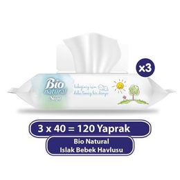 Sleepy 3x40'lı Bio Natural Islak Mendil