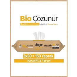 Sleepy 3x50 150 Yaprak Easy Clean Bio Çözünür Karanfil ve Tarçın Yüzey Temizlik Havlusu
