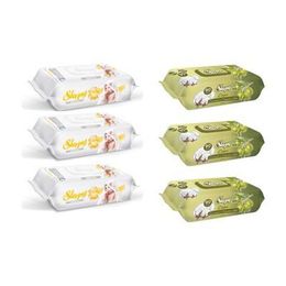 Sleepy 3x90'lı Sensitive + 3x90'lı Zeytinyağlı Islak Havlu
