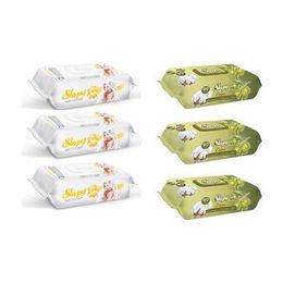 Sleepy 3x90'lı Sensitive + 3x90'lı Zeytinyağlı Islak Havlu