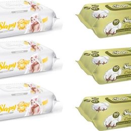 Sleepy 3x90'lı Sensitive + 3x90'lı Zeytinyağlı Islak Havlu
