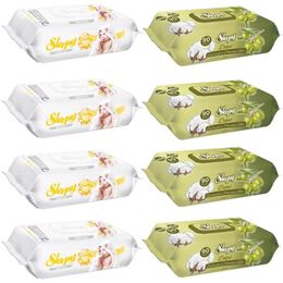 Sleepy 4x90'lı Sensitive + 4x90'lı Zeytinyağlı Islak Havlu