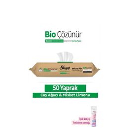 Sleepy 50'li Bio Çözünür Çay Ağacı ve Misket Limonu Yüzey Havlusu