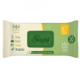 Sleepy 50'li Doğal Organik Pamuklu Islak Havlu
