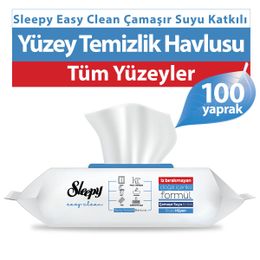Sleepy 6x100 Yaprak Easy Clean Çamaşır Suyu Katkılı Yüzey Temizlik Havlusu