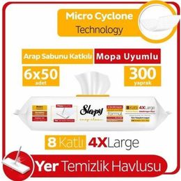Sleepy 6x50 Easy Clean Arap Sabunu Katkılı Mopa Uyumlu Yer Temizlik Havlusu
