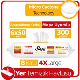 Sleepy 6x50 Easy Clean Arap Sabunu Katkılı Mopa Uyumlu Yer Temizlik Havlusu