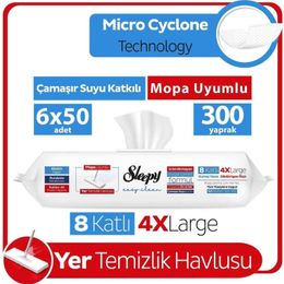 Sleepy 6x50 Easy Clean Çamaşır Suyu Katkılı Mopa Uyumlu Yer Temizlik Havlusu