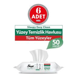 Sleepy 6x50'li Easy Clean Yüzey Temizlik Havlusu