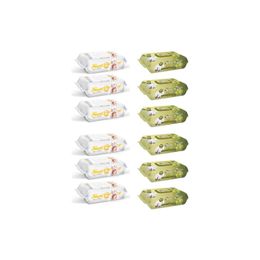 Sleepy 6x90'lı Sensitive + 6x90'lı Zeytinyağlı Islak Havlu
