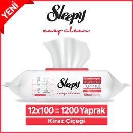 Sleepy Easy 12x100'lü Clean Kiraz Çiçeği Yüzey Temizlik Havlusu