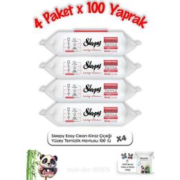 Sleepy Easy 4x100 Yaprak Clean Kiraz Çiçeği Yüzey Temizlik Havlusu