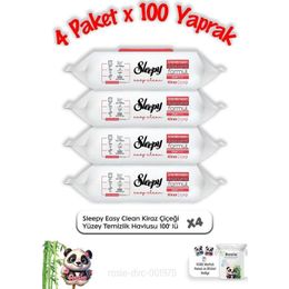 Sleepy Easy 4x100 Yaprak Clean Kiraz Çiçeği Yüzey Temizlik Havlusu