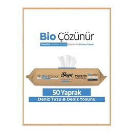 Sleepy Easy 50 Yaprak Clean Bio Çözünür Deniz Tuzu ve Deniz Yosunu Yüzey Temizlik Havlusu