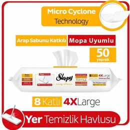 Sleepy Easy 50x6 300 Yaprak Clean Arap Sabunu Katkılı Mopa Uyumlu Yer Temizlik Havlusu