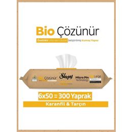 Sleepy Easy 6x50 300 Yaprak Clean Bio Çözünür Karanfil ve Tarçın Yüzey Temizlik Havlusu