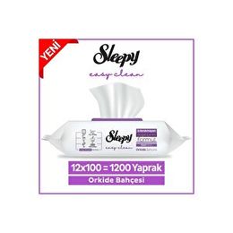 Sleepy Easy Clean 12x100'lü Orkide Bahçesi Yüzey Temizlik Havlusu