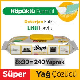 Sleepy Easy Clean 8x30 Süper Yağ Çözücü Havlu