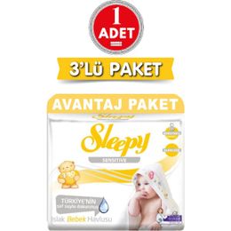 Sleepy Sensitive 3x90 Yaprak Islak Mendil