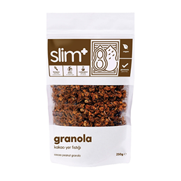 Slimplus 250 gr Kakao Yer Fıstığı Glutensiz İlave Şekersiz Vegan Granola