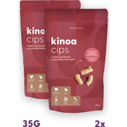 Slimplus 2x35 gr Glutensiz Vegan Yağsız Soğan Sarımsak Kinoa Cipsi