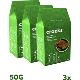 Slimplus 50 gr Slim Plus Ispanaklı Vegan ve Glutensiz Tohum Kraker Cracks