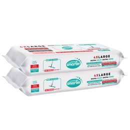 Smarter 2 Adet 4XL Mopa Uyumlu Yüzey Beyaz Sabun Kokulu Sirke ve Karbonat Katkılı 60 Yaprak Yer Temizlik Havlusu Bezi