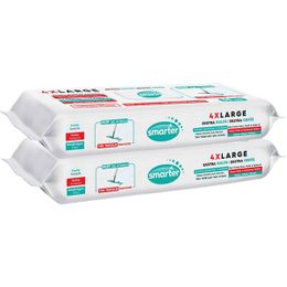 Smarter 2 Adet 4XL Mopa Uyumlu Yüzey Beyaz Sabun Kokulu Sirke ve Karbonat Katkılı 60 Yaprak Yer Temizlik Havlusu Bezi