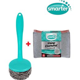 Smarter 2'li Shiny Diamond Sünger + 2'li İnox Sünger