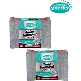 Smarter 4'lü Shiny Diamond Ovma İnox Bulaşık Sünger