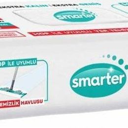 Smarter 4Xl Mopa Uyumlu Yüzey Beyaz Sabun Kokulu Sirke ve Karbonat Katkılı 30 Yaprak Yer Temizlik Havlusu Bezi