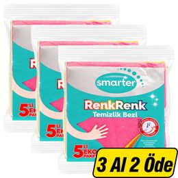 Smarter 5'li Klasik Sünger +Renkrenk Temizlik Bezi