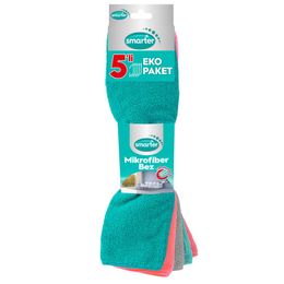Smarter 5'li Renkli Tüm Yüzeyler Mikrofiber Temizlik Bezi