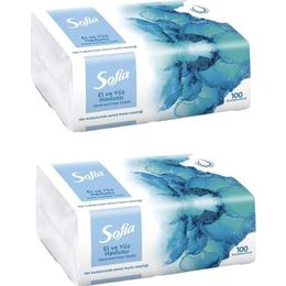 Sofia 2x100'lü El ve Yüz Havlusu