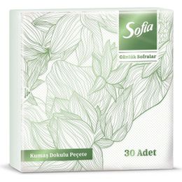 Sofia Yeşil 30'lu Kumaş Dokulu Peçete