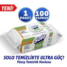 Solo 100'lü Beyaz Sabun Ferahlığı Yüzey Temizlik Havlusu
