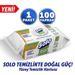 Solo 100'lü Beyaz Sabun Ferahlığı Yüzey Temizlik Havlusu