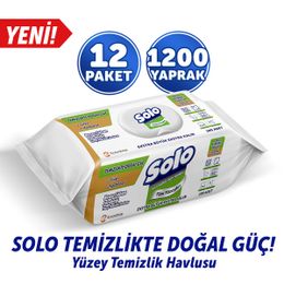 Solo 12'li Beyaz Sabun Ferahlığı Yüzey Temizlik Havlusu
