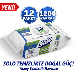 Solo 12'li Okaliptus Çam Esintisi Yüzey Temizlik Havlusu