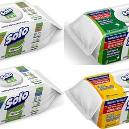 Solo 4x100 Yaprak Beyaz Sabun- Sedir- Okaliptus- Limon Yüzey Temizlik Havlusu
