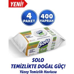 Solo 4x100'lü Beyaz Sabun Ferahlığı Yüzey Temizlik Havlusu