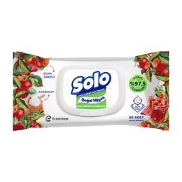Solo 50'li Doğal Hijyen Elma Sirkesi Karbonat Islak Mendil