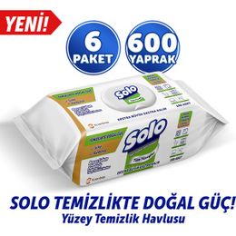 Solo 6x100'lü Beyaz Sabun Ferahlığı Yüzey Temizlik Havlusu