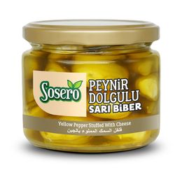Sosero 290 gr Cam Kavanoz Peynir Dolgulu Balık Biber
