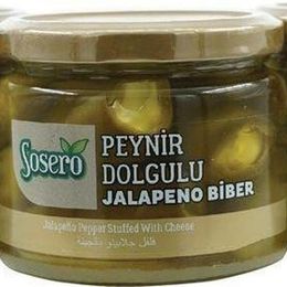 Sosero 3x290 gr Cam Kavanoz Peynir Dolgulu Jalapeno Biber