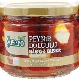Sosero 3x290 gr Cam Kavanoz Peynir Dolgulu Kiraz Biber
