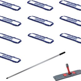 Sska Orlon Mavi Statik Toz Mop Takımı 50 cm- 10 Adet Mop + Mop Tutucu + Sap